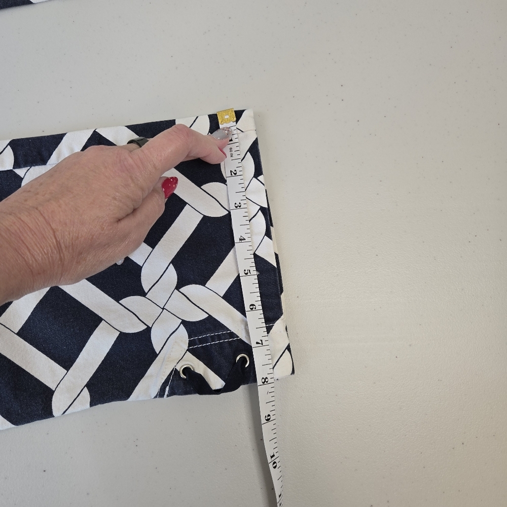 Tommy Hilfiger Graphic Crop Pants Navy White 10P - Picture 7 of 10